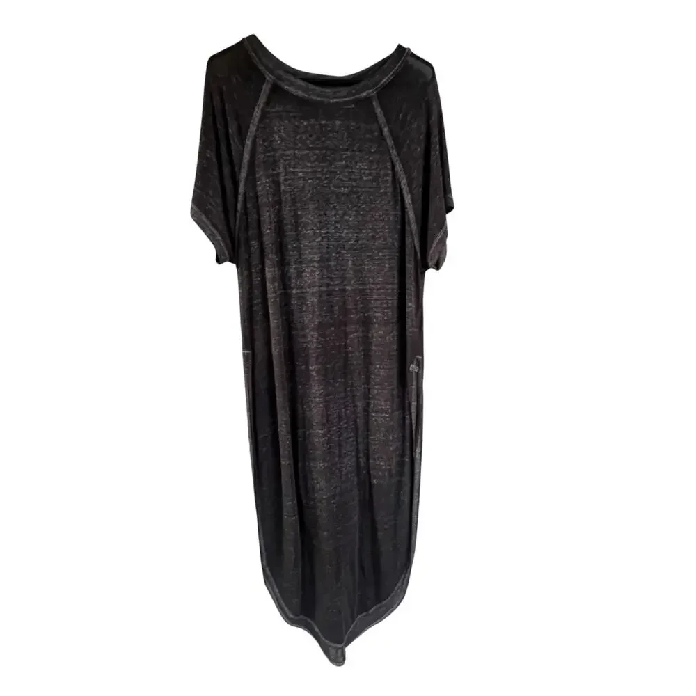 We The Free People XS Extra Small Spring Breeze Tunic Oversized Gray Semi Sheer